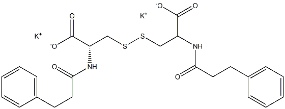 N,N'-Bis(3-phenylpropanoyl)-L-cystine dipotassium salt Struktur