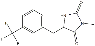 3-Methyl-5-[m-(trifluoromethyl)benzyl]hydantoin Struktur