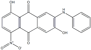 2-Anilino-3,8-dihydroxy-5-nitroanthraquinone Struktur