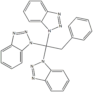 1-Phenyl-2,2,2-tris(1H-benzotriazol-1-yl)ethane Struktur