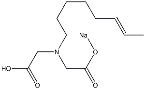 N-[[(Sodiooxy)carbonyl]methyl]-N-(6-octenyl)glycine Struktur