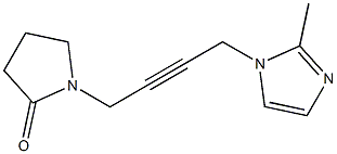 1-[4-(2-Methyl-1H-imidazol-1-yl)-2-butynyl]pyrrolidin-2-one Struktur