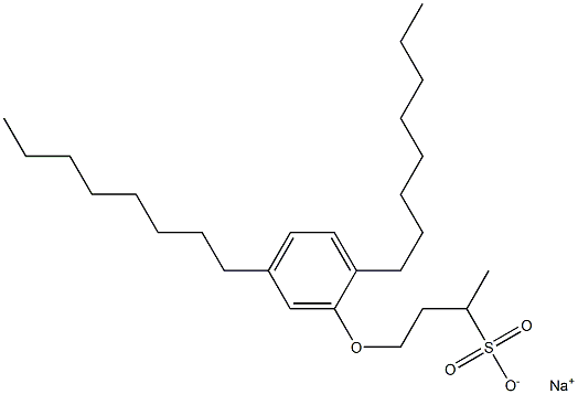 4-(2,5-Dioctylphenoxy)butane-2-sulfonic acid sodium salt Struktur