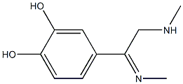 4-[1-(Methylimino)-2-(methylamino)ethyl]-1,2-benzenediol Struktur