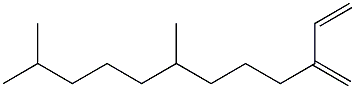 3-Methylene-7,11-dimethyl-1-dodecene Struktur