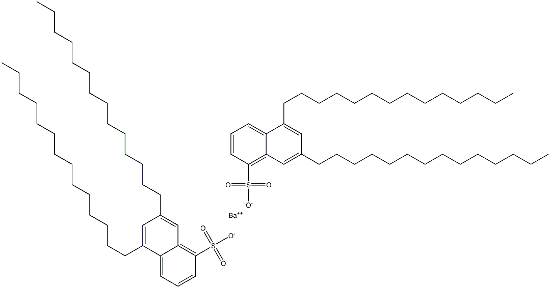 Bis(5,7-ditetradecyl-1-naphthalenesulfonic acid)barium salt Struktur