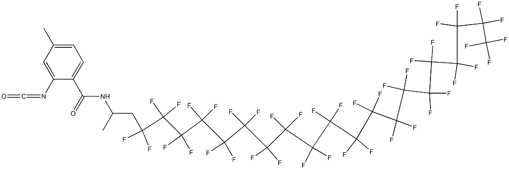 2-Isocyanato-4-methyl-N-[2-(hentetracontafluoroicosyl)-1-methylethyl]benzamide Struktur