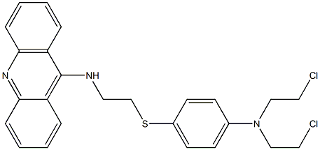 9-[2-[4-[Bis(2-chloroethyl)amino]phenylthio]ethylamino]acridine Struktur