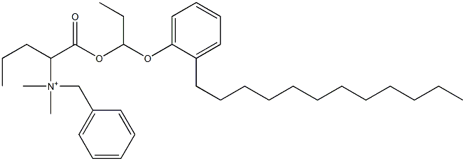 N,N-Dimethyl-N-benzyl-N-[1-[[1-(2-dodecylphenyloxy)propyl]oxycarbonyl]butyl]aminium Struktur