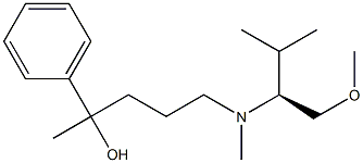 5-[N-[(S)-1-Methoxymethyl-2-methylpropyl]methylamino]-2-phenyl-2-pentanol Struktur