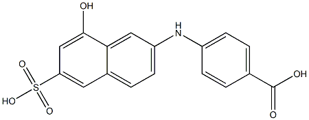 4-(8-Hydroxy-6-sulfo-2-naphtylamino)benzoic acid Struktur