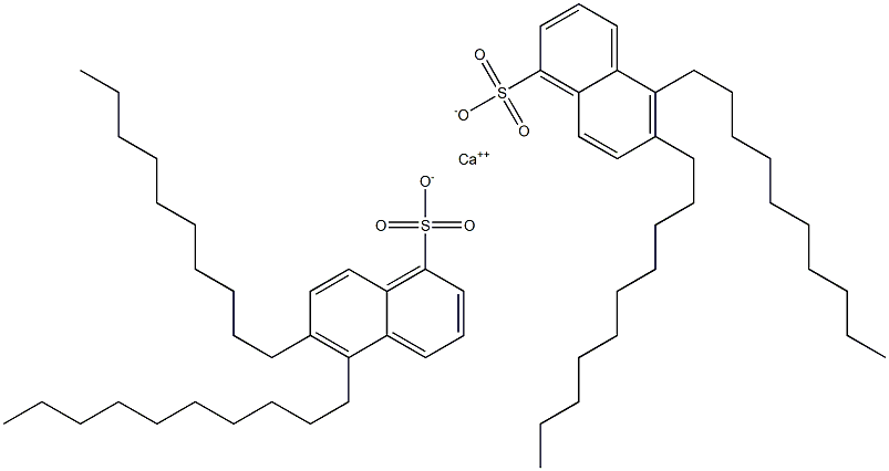 Bis(5,6-didecyl-1-naphthalenesulfonic acid)calcium salt Struktur