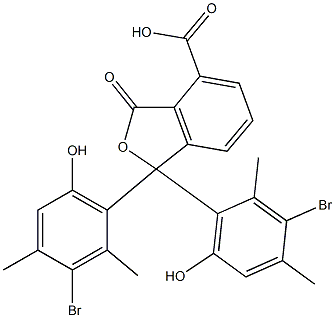 1,1-Bis(3-bromo-6-hydroxy-2,4-dimethylphenyl)-1,3-dihydro-3-oxoisobenzofuran-4-carboxylic acid Struktur