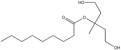 Nonanoic acid 3-hydroxy-1-(2-hydroxyethyl)-1-methylpropyl ester Struktur