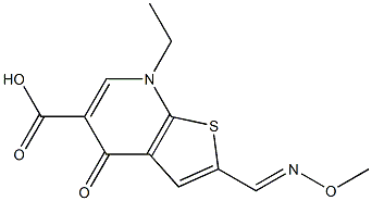 2-[(Methoxyimino)methyl]-7-ethyl-4,7-dihydro-4-oxothieno[2,3-b]pyridine-5-carboxylic acid Struktur