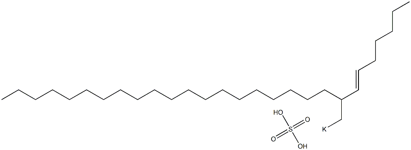 Sulfuric acid 2-(1-heptenyl)docosyl=potassium ester salt Struktur