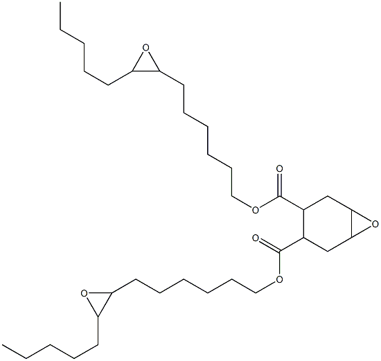 7-Oxabicyclo[4.1.0]heptane-3,4-dicarboxylic acid bis(7,8-epoxytridecan-1-yl) ester Struktur