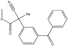 2-(m-Benzoylphenyl)-2-cyano-2-sodioacetic acid methyl ester Struktur