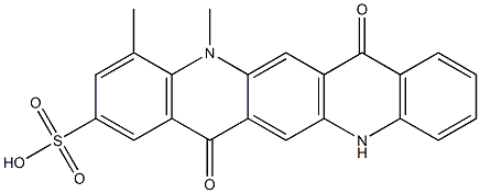 5,7,12,14-Tetrahydro-4,5-dimethyl-7,14-dioxoquino[2,3-b]acridine-2-sulfonic acid Struktur