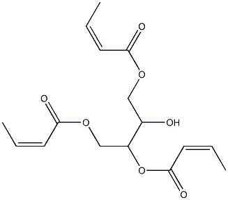 Trisisocrotonic acid 3-hydroxybutane-1,2,4-triyl ester Struktur