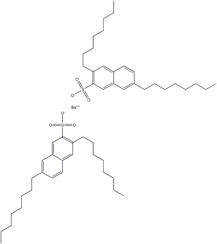 Bis(3,7-dioctyl-2-naphthalenesulfonic acid)barium salt Struktur