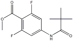 2,6-Difluoro-4-(pivaloylamino)benzoic acid methyl ester Struktur