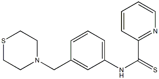 N-[3-[(Tetrahydro-4H-1,4-thiazin)-4-ylmethyl]phenyl]pyridine-2-carbothioamide Struktur