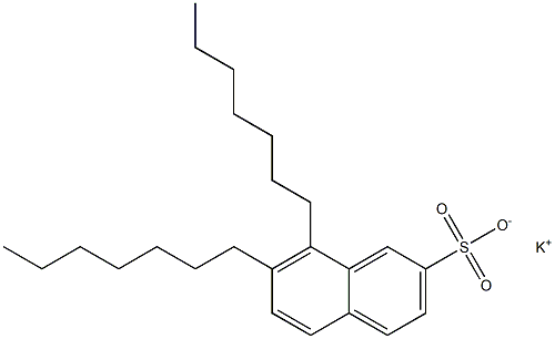 7,8-Diheptyl-2-naphthalenesulfonic acid potassium salt Struktur