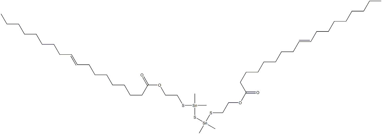 Bis[dimethyl[[2-(8-heptadecenylcarbonyloxy)ethyl]thio]stannyl] sulfide Struktur