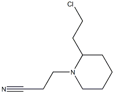 3-[2-(2-Chloroethyl)piperidino]propiononitrile Struktur