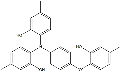 N,N-Bis(2-hydroxy-4-methylphenyl)-4-(2-hydroxy-4-methylphenoxy)benzenamine Struktur