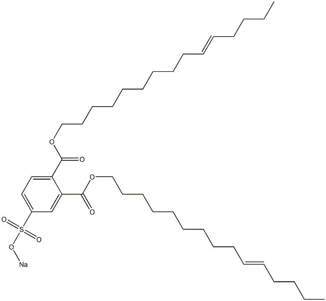 4-(Sodiosulfo)phthalic acid di(10-pentadecenyl) ester Struktur