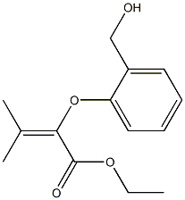 2-[2-(Hydroxymethyl)phenoxy]-3-methyl-2-butenoic acid ethyl ester Struktur