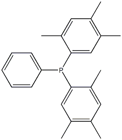 Bis(2,4,5-trimethylphenyl)phenylphosphine Structure