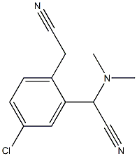 4-Chloro-2-[(dimethylamino)cyanomethyl]benzeneacetonitrile Struktur