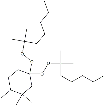 3,3,4-Trimethyl-1,1-bis(1,1-dimethylhexylperoxy)cyclohexane Struktur