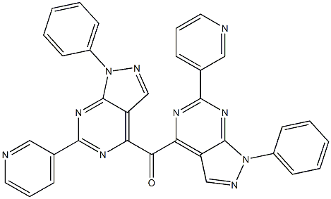 3-Pyridyl(1-phenyl-1H-pyrazolo[3,4-d]pyrimidin-4-yl) ketone Struktur