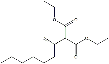 (-)-2-[(S)-1-Methylheptyl]malonic acid diethyl ester Struktur