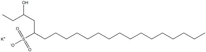 3-Hydroxyhenicosane-5-sulfonic acid potassium salt Struktur