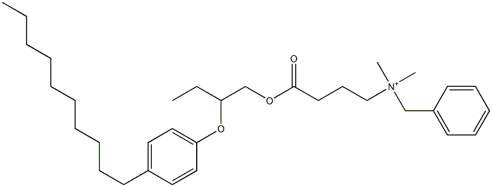 N,N-Dimethyl-N-benzyl-N-[3-[[2-(4-decylphenyloxy)butyl]oxycarbonyl]propyl]aminium Struktur