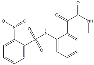 2-Nitro-N-[2-[[(methylamino)carbonyl]carbonyl]phenyl]benzenesulfonamide Struktur