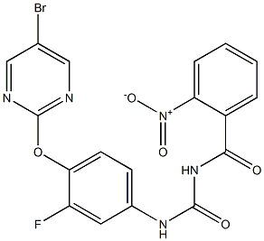 1-(2-Nitrobenzoyl)-3-[4-[(5-bromo-2-pyrimidinyl)oxy]-3-fluorophenyl]urea Struktur