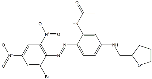 2-Acetylamino-2'-bromo-4-[(tetrahydrofuran-2-ylmethyl)amino]-4',6'-dinitroazobenzene Struktur