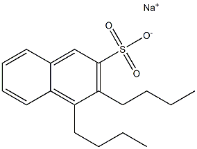 3,4-Dibutyl-2-naphthalenesulfonic acid sodium salt Struktur