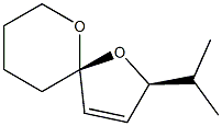 (2S,5R)-2-Isopropyl-1,10-dioxaspiro[4.5]dec-3-ene Struktur