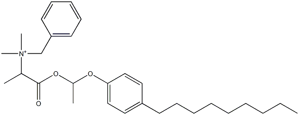 N,N-Dimethyl-N-benzyl-N-[1-[[1-(4-nonylphenyloxy)ethyl]oxycarbonyl]ethyl]aminium Struktur