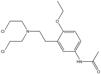 3'-[2-[Bis(2-chloroethyl)amino]ethyl]-4'-ethoxyacetanilide Struktur