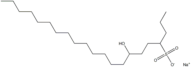 7-Hydroxyhenicosane-4-sulfonic acid sodium salt Struktur