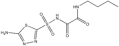 N-(2-Amino-1,3,4-thiadiazol-5-ylsulfonyl)-N'-butyloxamide Struktur