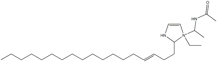 1-[1-(Acetylamino)ethyl]-1-ethyl-2-(3-octadecenyl)-4-imidazoline-1-ium Struktur